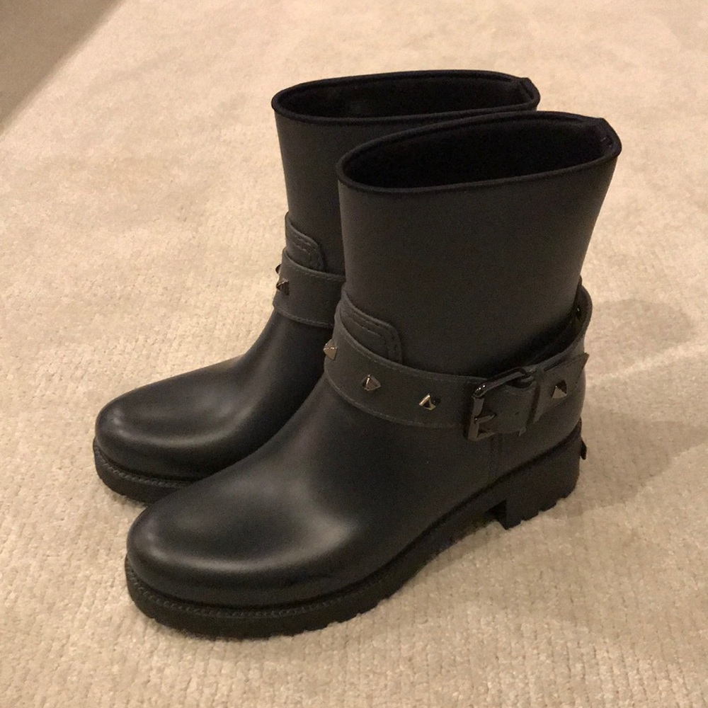 Karl Lagerfeld rubber biker rain boots 38/8