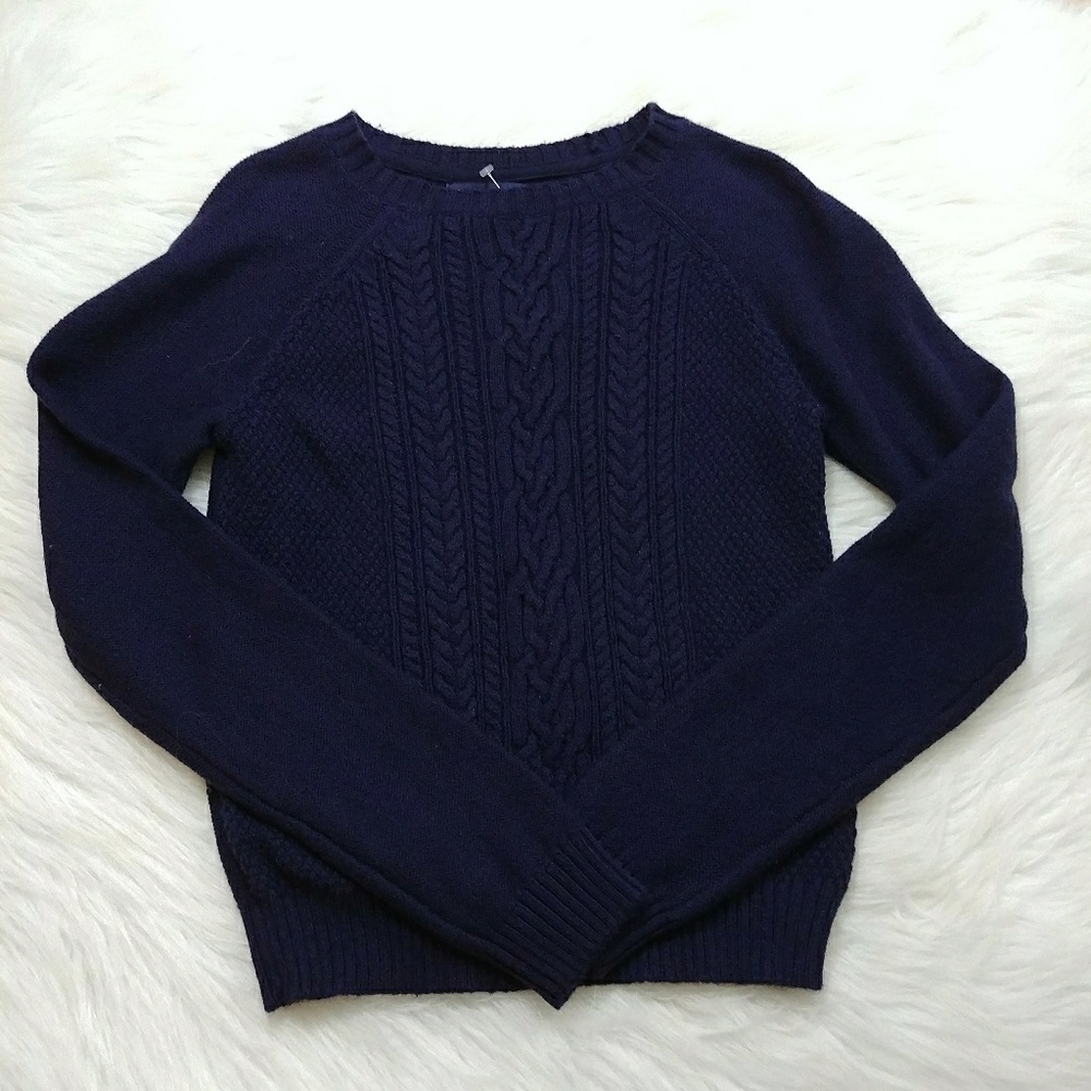GAP Girls Cable Knit Sweater Navy 12 XL