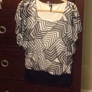 Maurice's top with banded bottom