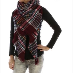 Plaid Blanket Scarf
