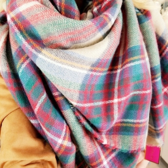 OVERSIZED BLANKET PLAID PRINT SCARF - Picture 3 of 4