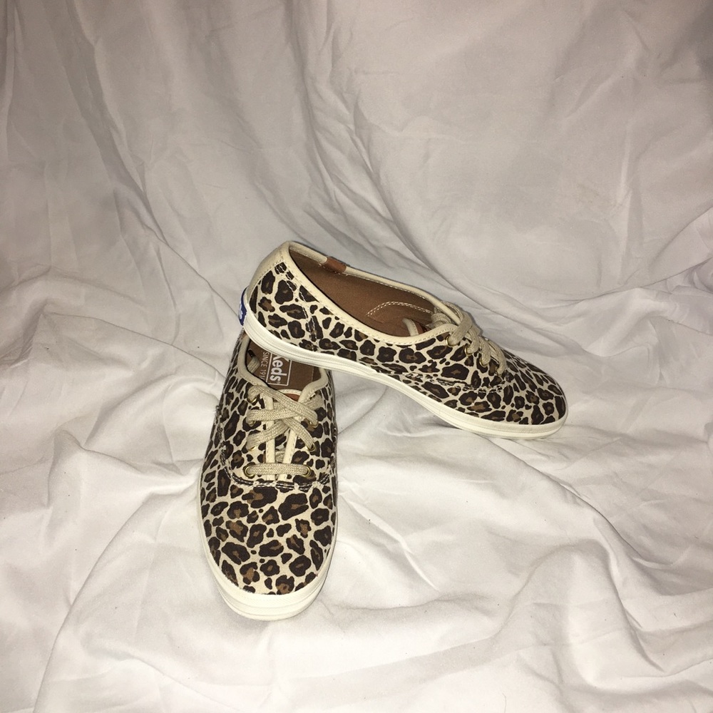 Leopard print Keds. Like new.