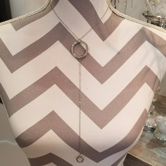 SILVER DAINTY "Y" SHAPED NECKLACE - Picture 2 of 4