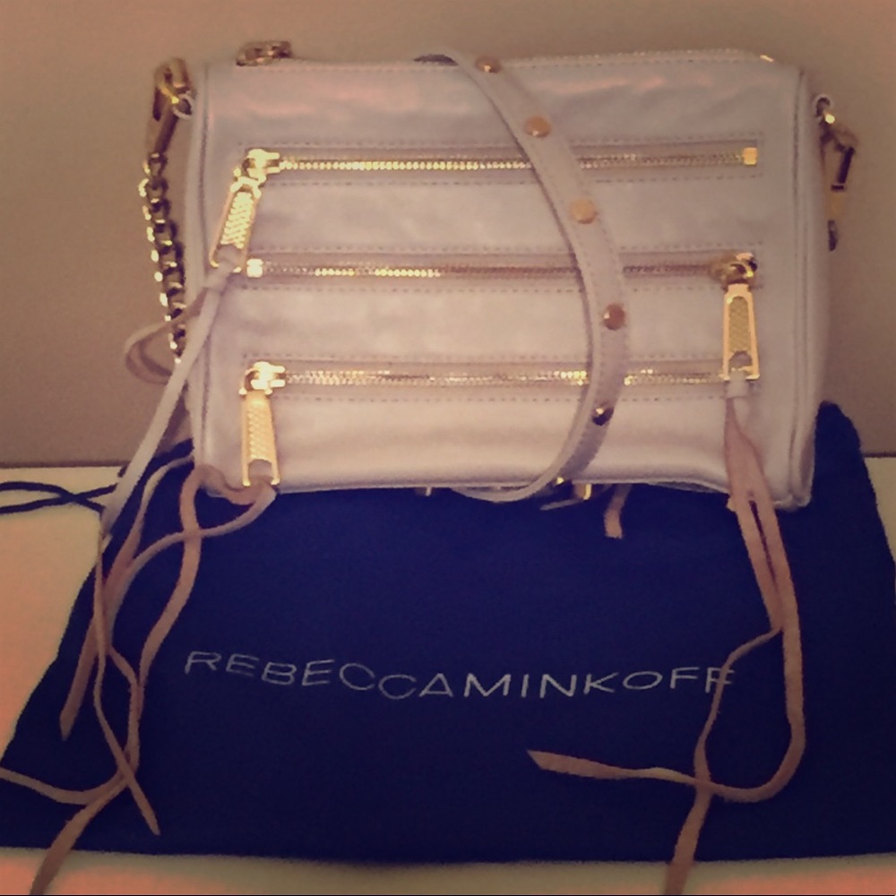 Rebecca Minkoff Zipper Crossbody - purplish gray