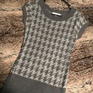Charlotte Russe gray houndstooth tunic