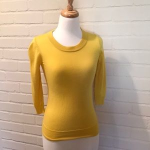 J. Crew yellow scoop neck sweater