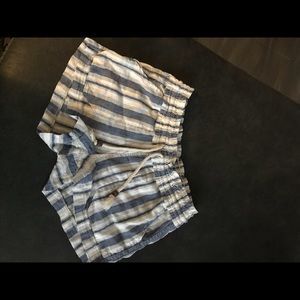 Blue & white striped shorts