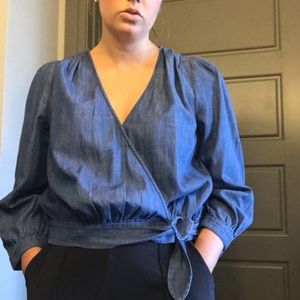 NWOT Madewell Chambray Blouse