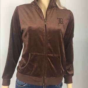 BCBG Velour Track Jacket
