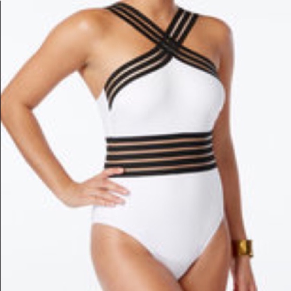 NWT Kenneth Cole Tummy Toner Swimsuit