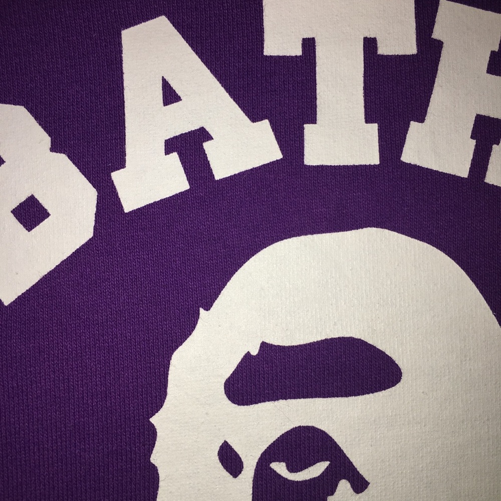 Bape purple crew neck