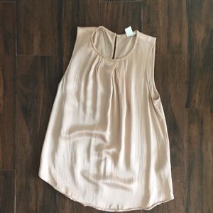 Silky blush sleeveless blouse