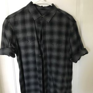 ALLSAINTS Cuffed Plaid Shirt