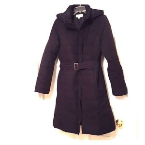 Black puffer coat