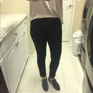 AG The Midi Ankle Mid Rise Legging Raw Hem Size 30