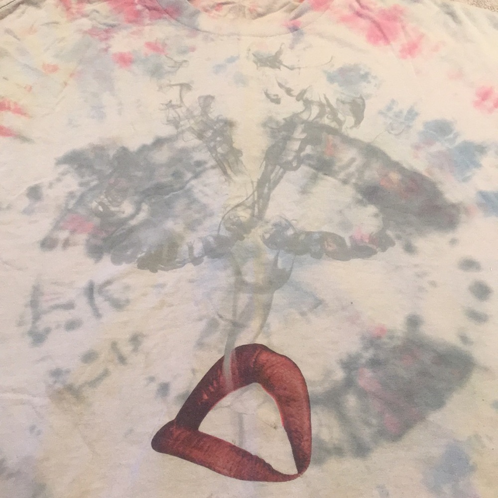 Jslv custom tye-dye exhale tee