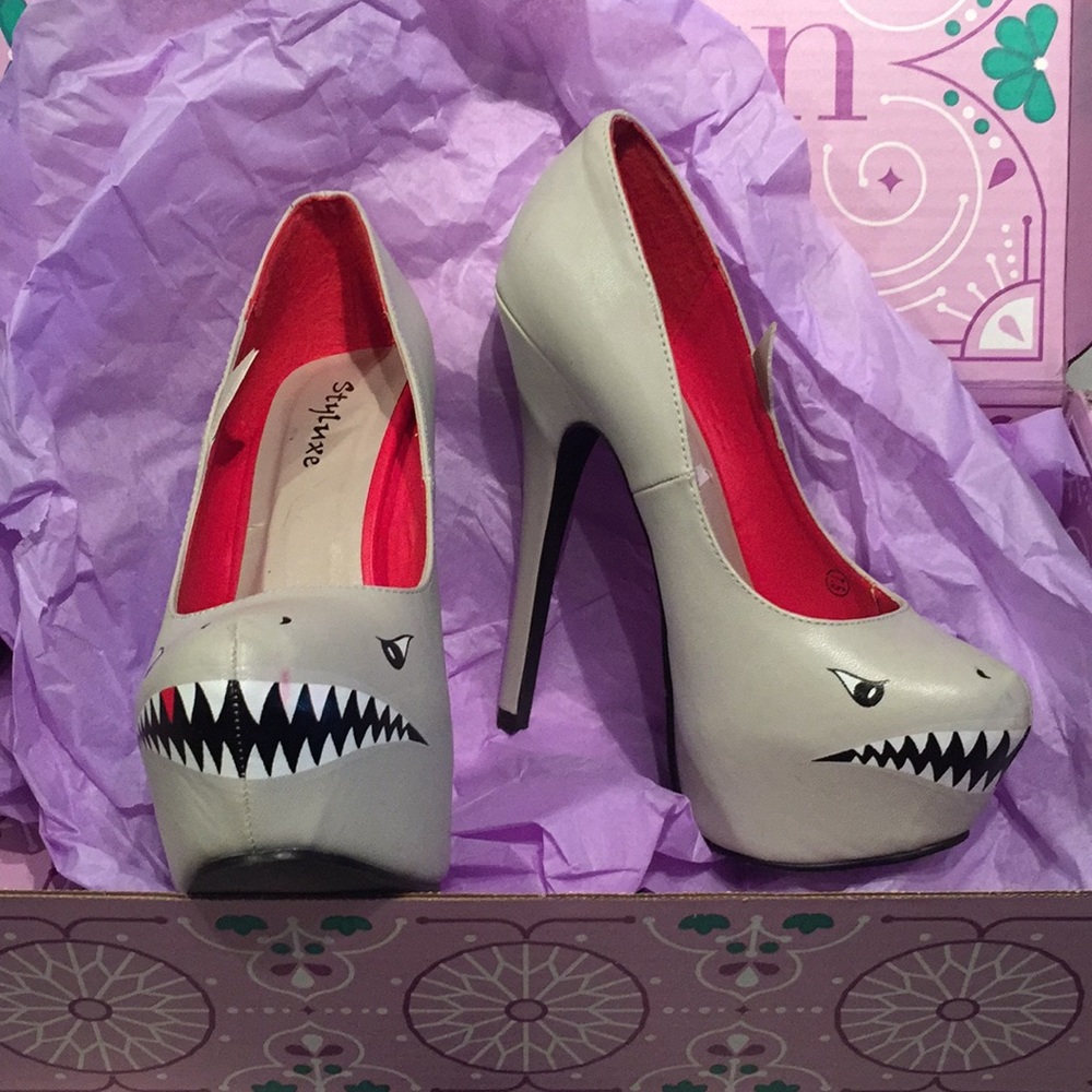 Shark high heels