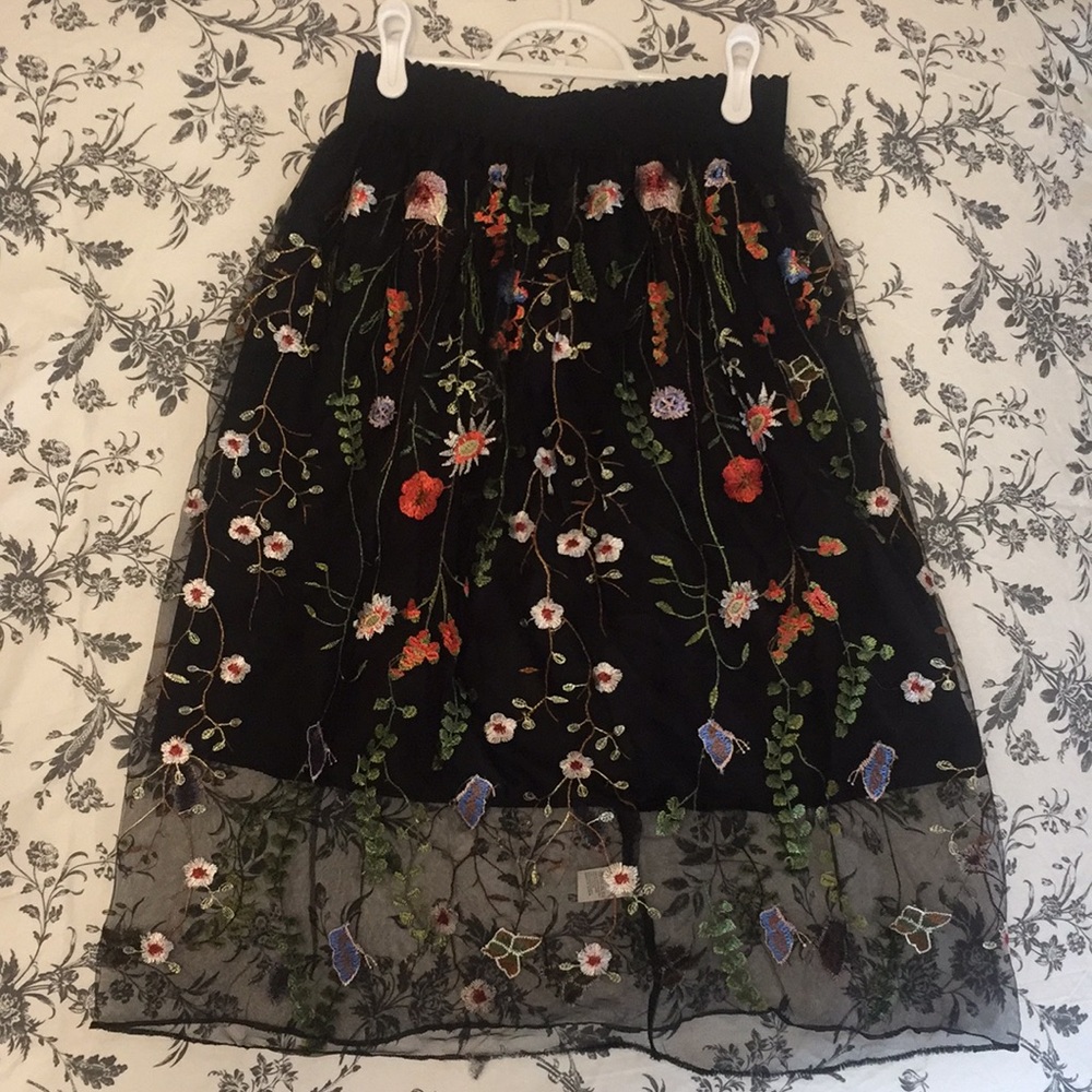Cute Anthropology -esque Skirt, Embroidered