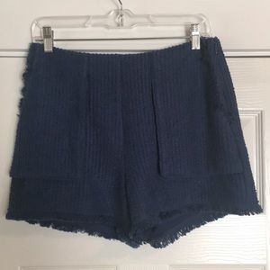 Bohemian rustic blue side zip shorts size M