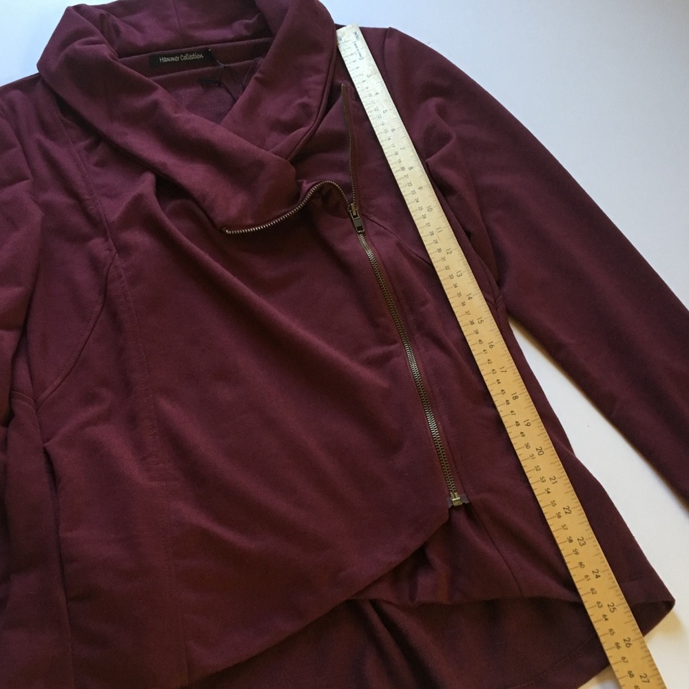 Hammer Collection Burgundy Side Zip Jacket Size L - Picture 5 of 8
