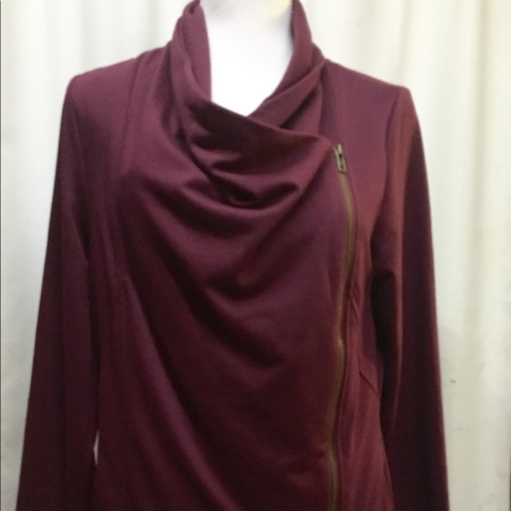 Hammer Collection Burgundy Side Zip Jacket Size L - Picture 8 of 8
