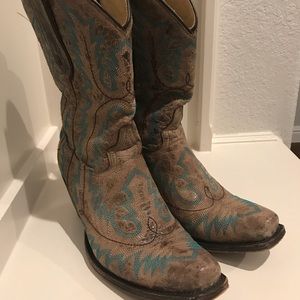 Coral short boots - hardly worn.