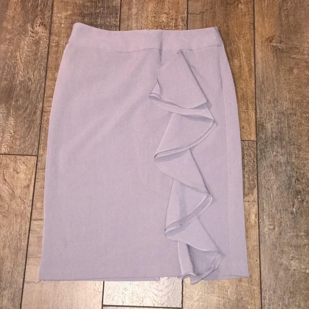 Chartotte Russe Platinum Gray Pencil Skirt