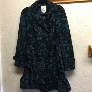 Anthropolgie size 0 elevenses Emerald Isle coat