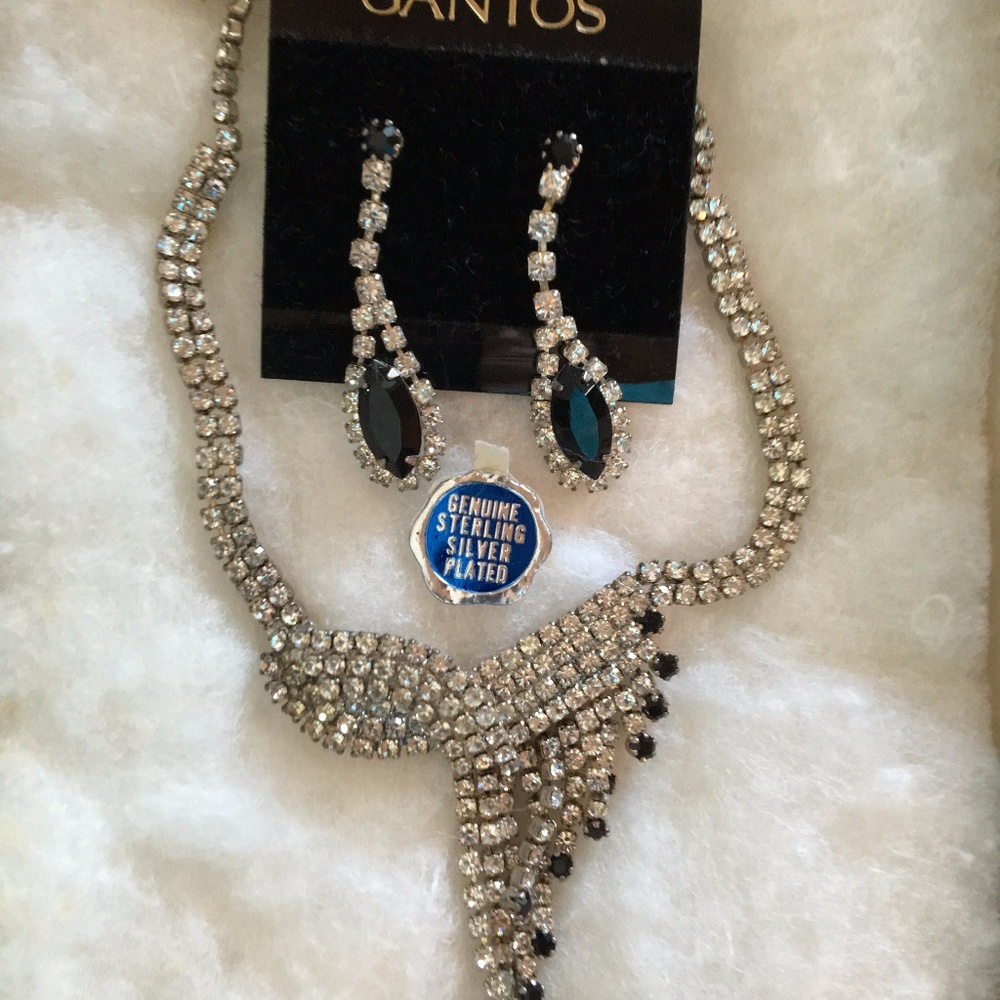 ***FINAL SALE** Sterling crystal necklace/earrings