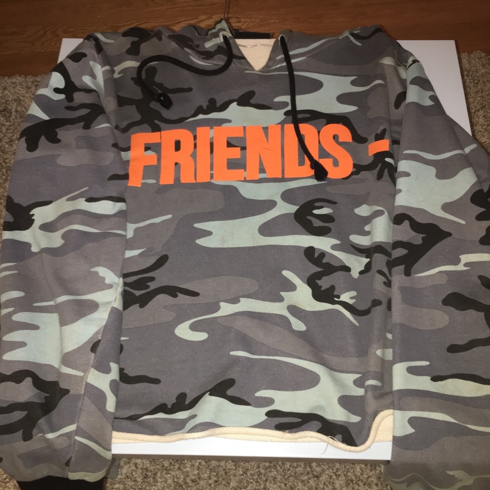 Blue Camo vlone friends hoodie