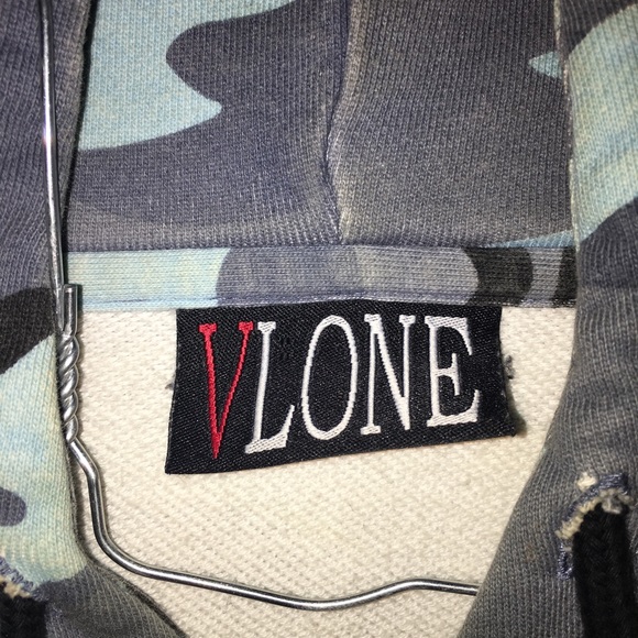 Blue Camo vlone friends hoodie - Picture 3 of 6