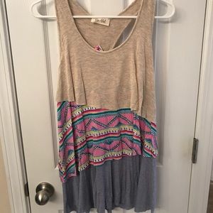 Boutique layered tank top