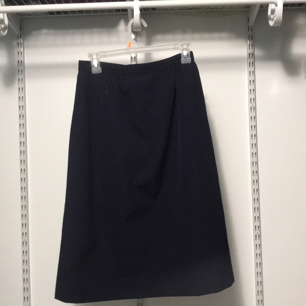 100% wool navy skirt