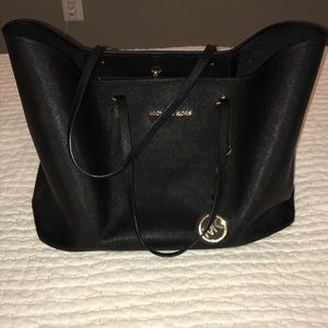 Michael Kors Black Leather Medium Tote