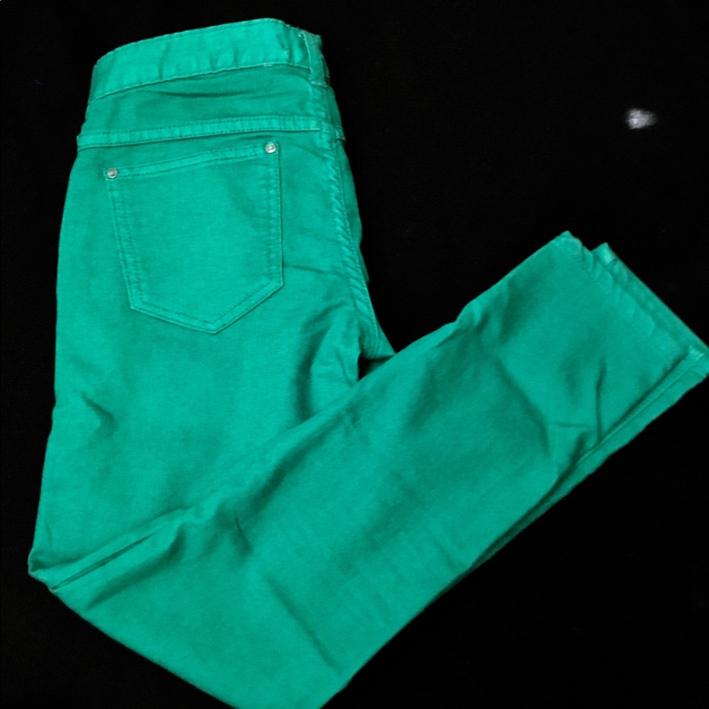 Free People Green Skinny Jeans!