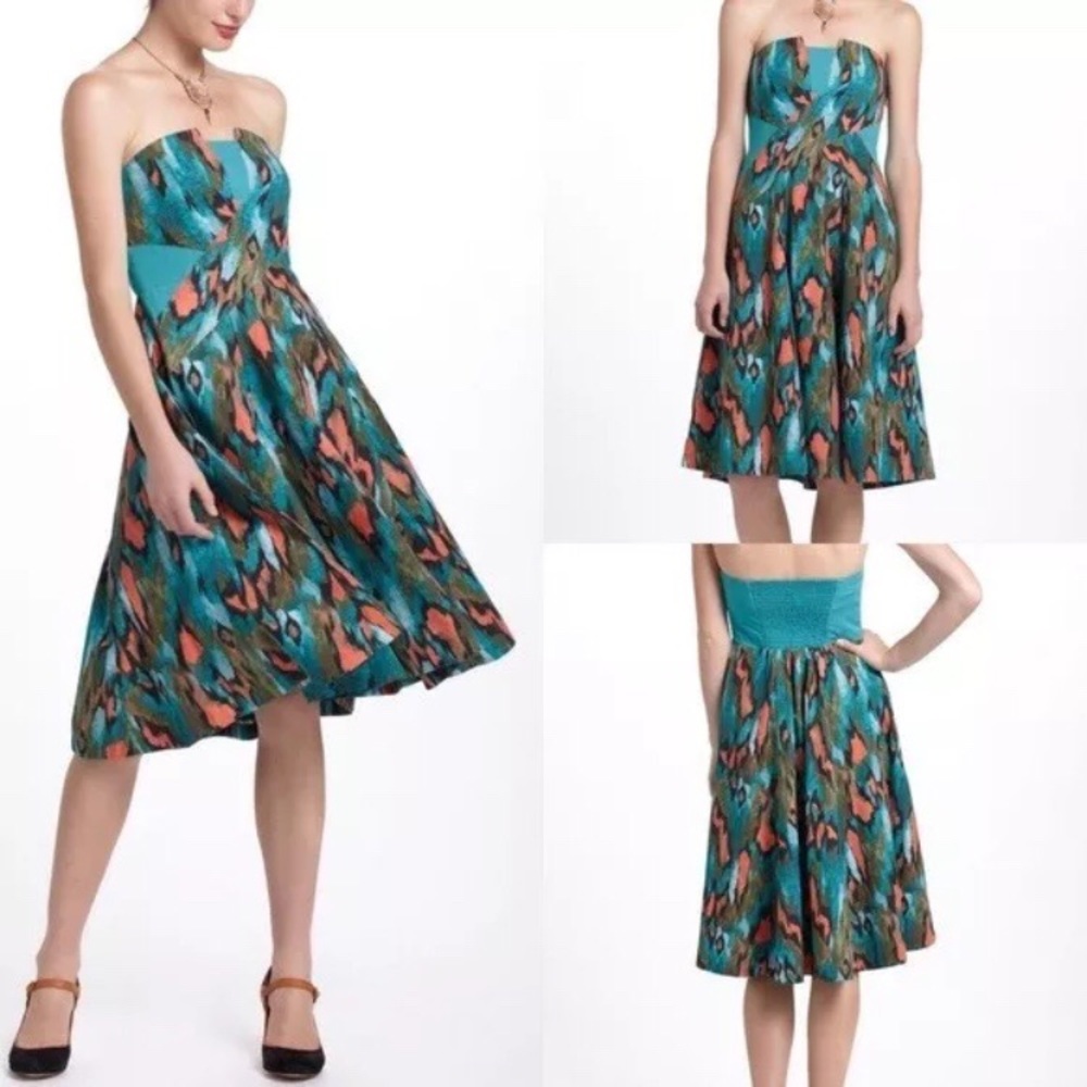 Anthropologie Girls From Savoy Dress Strapless