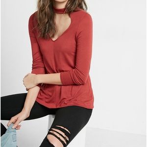 Express Long sleeve choker top