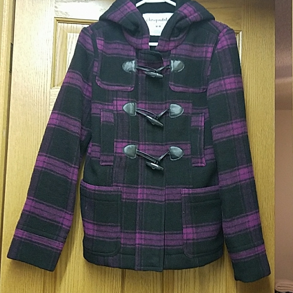 Aeropostale hooded pea coat