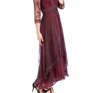 Nataya Dresses - Nataya Rich Burgundy Vintage Inspired Dress Nataya Dresses - Nataya Rich Burgundy Vintage Inspired Dress