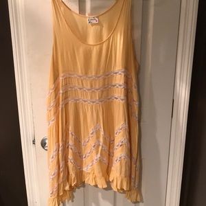 Free People orange dress size L!