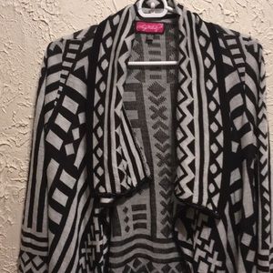 Geometric printed cardigan