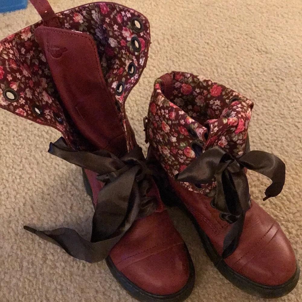 Red Dr. Marten boots