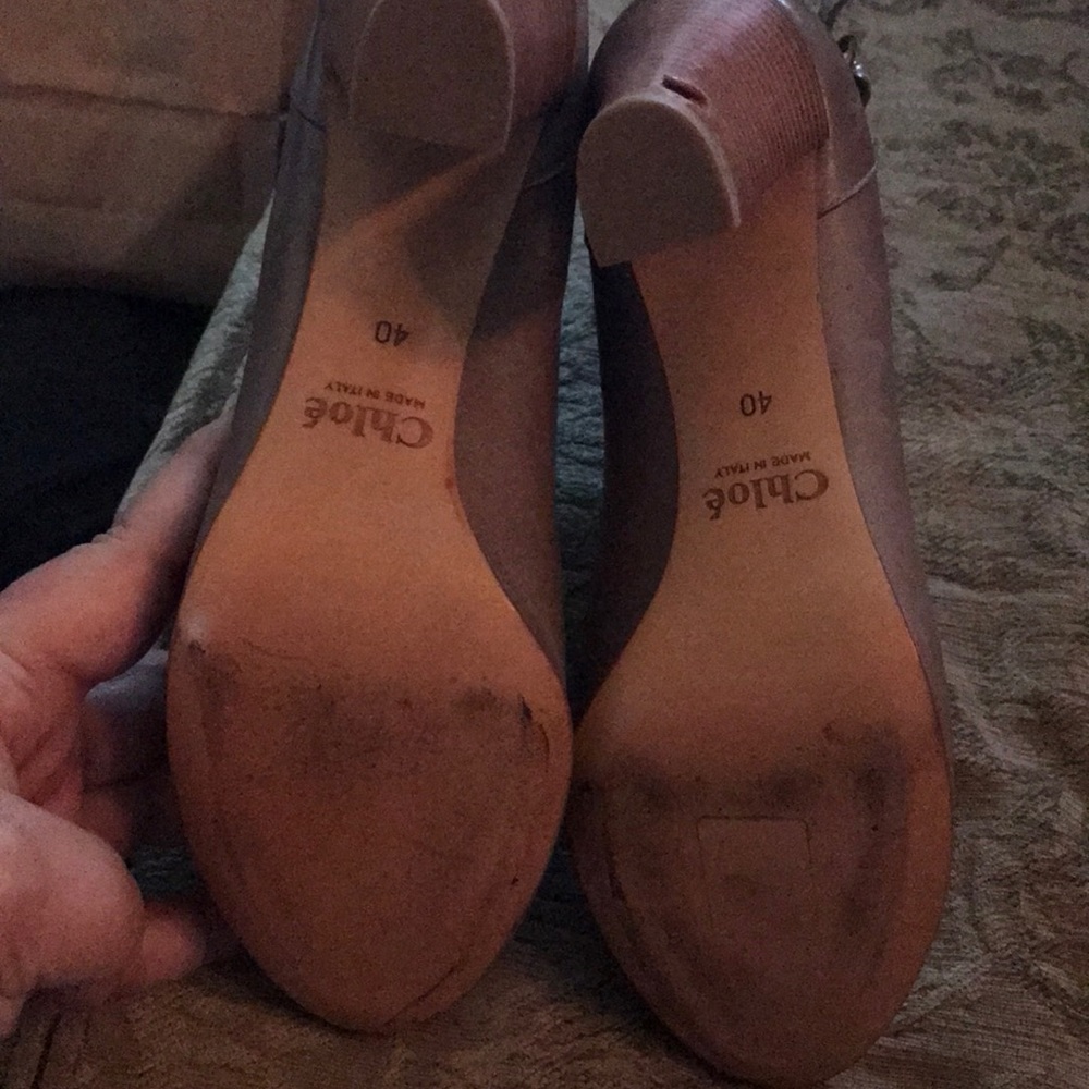 Taupe Chloe Patrice booties size 40 10 US/ has bag - Picture 6 of 8