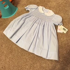Blue smocked dress