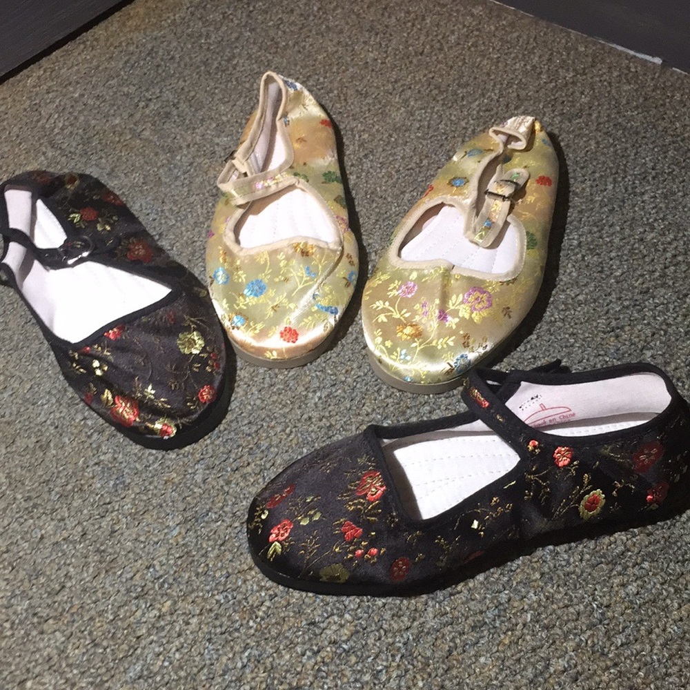 floral cushioned flats
