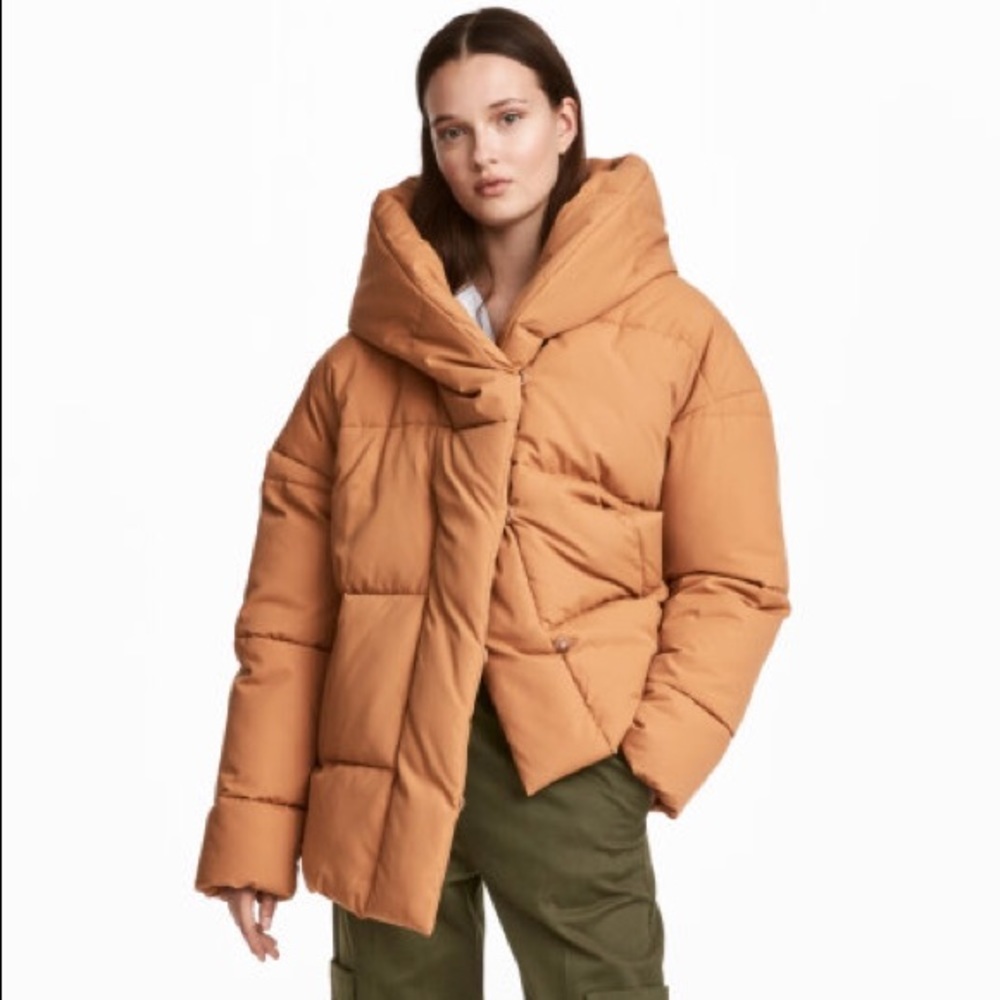 Padded/Puffer Jacket with Hood Mustard
