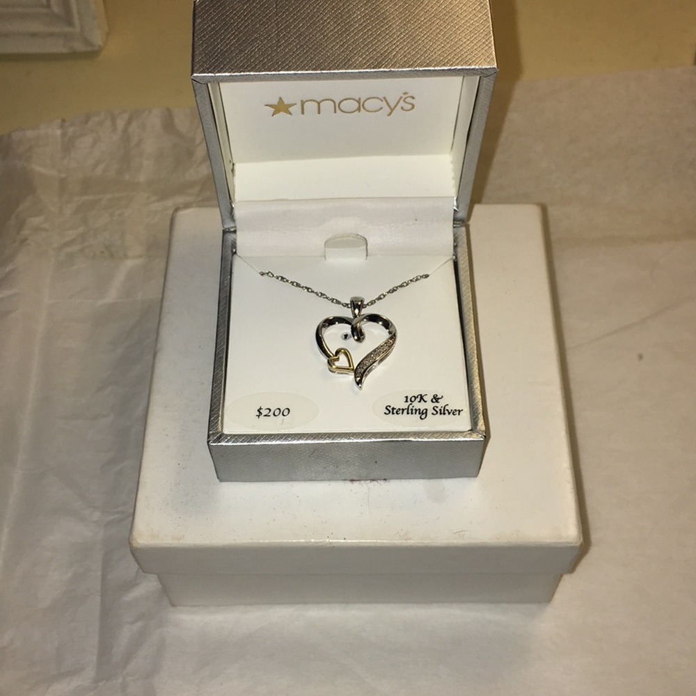 Diamond Accent Double Heart Necklace