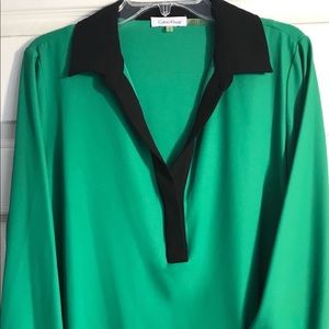 Beautiful Green Calvin Klein Blouse. Worn once!