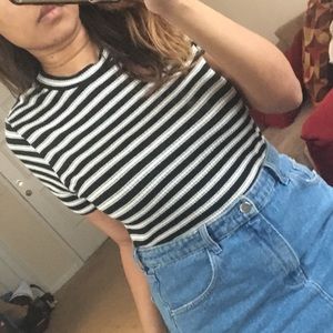 Striped Ribbed Tee