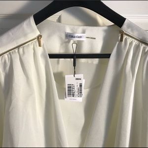 White Brand New Calvin Klein Blouse